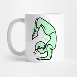 Cute Yoga Armstand Pose Sticker Mug